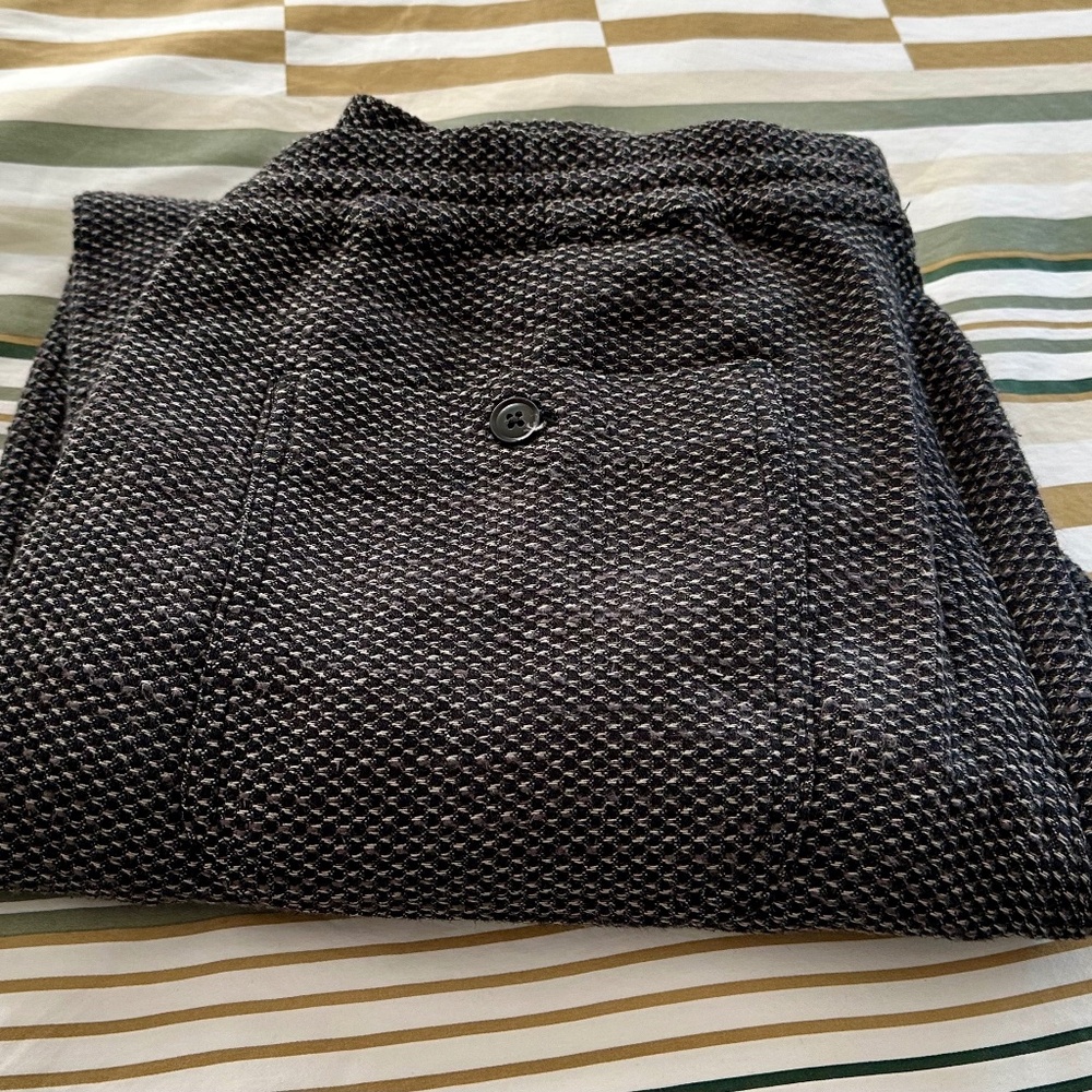 Taylor Stitch: Après Pant in Charcoal Sashiko (size M, waist 33) LIKE-NEW